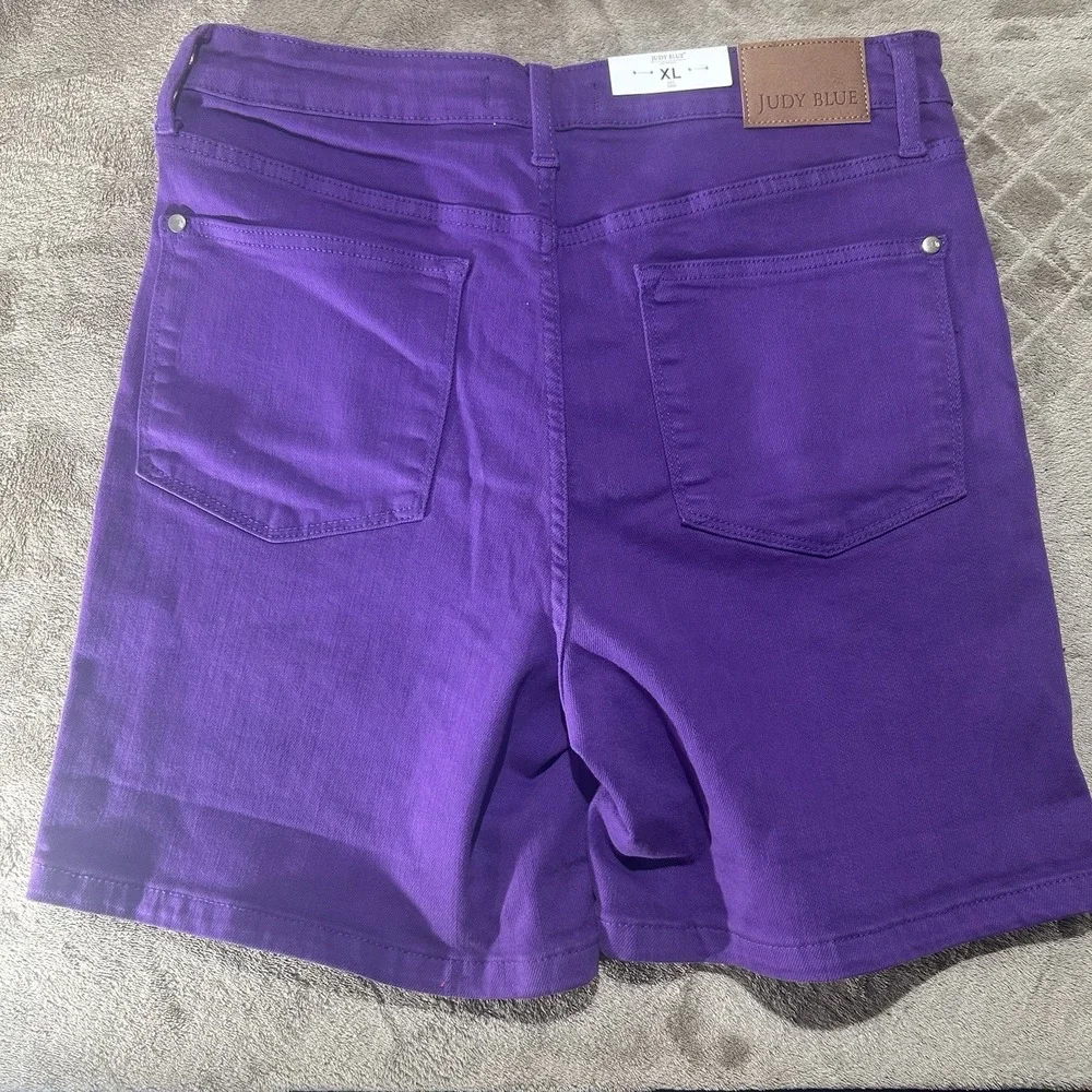 Judy Blue Shorts Women's XL Purple High Waist Stretch Denim NWT JB150268